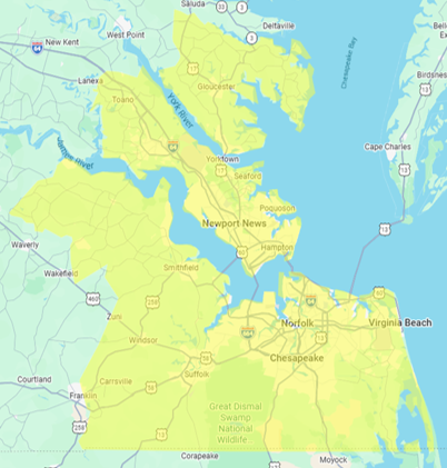 Shaw Team Coverage Area